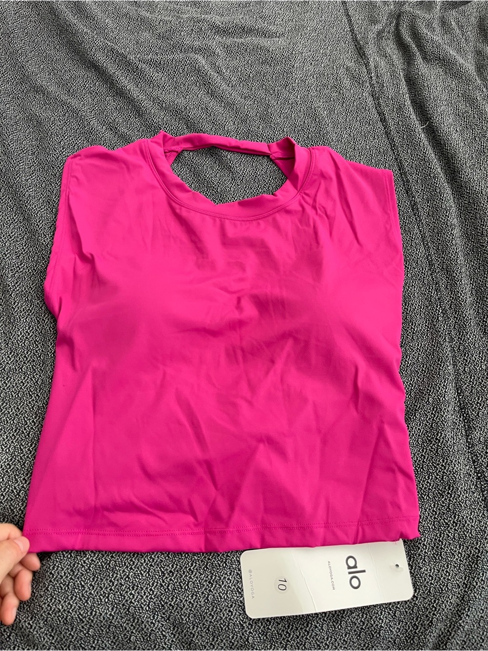 ALO Yoga Vibrant Hot Pink Tank Top